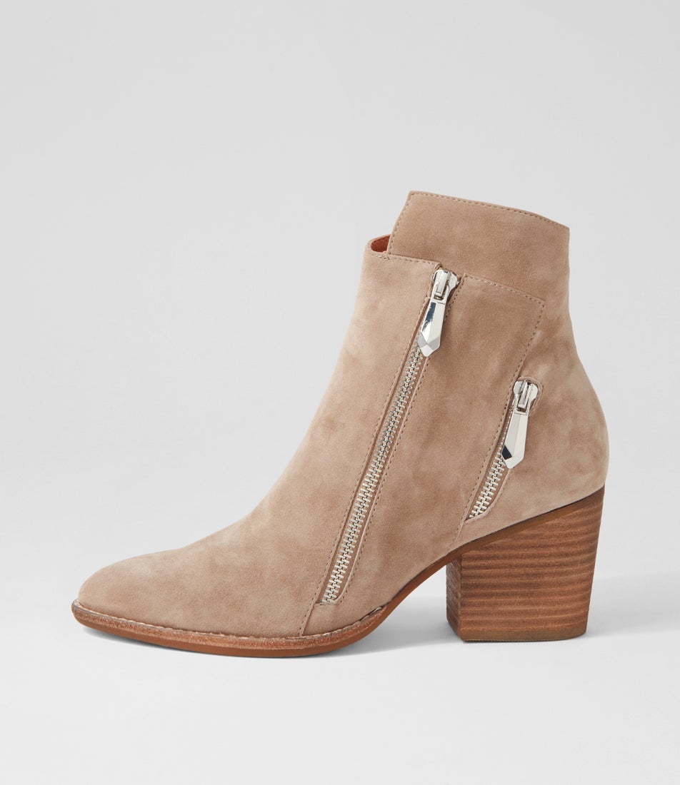 Klues Taupe Suede Ankle Boots Klues Taupe Suede Ankle Boots