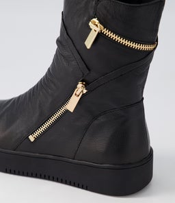 LUMBO DJ BLACK BLACK SOLE LEATHER