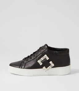 LARINE DJ BLACK WHITE SOLE LEATHER