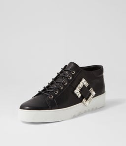 LARINE DJ BLACK WHITE SOLE LEATHER