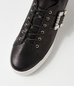 LARINE DJ BLACK WHITE SOLE LEATHER