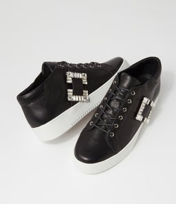 LARINE DJ BLACK WHITE SOLE LEATHER