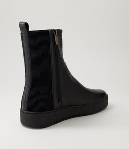 LOWEL DJ BLACK BLACK LEATHER ELASTIC