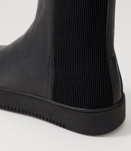 LOWEL DJ BLACK BLACK LEATHER ELASTIC