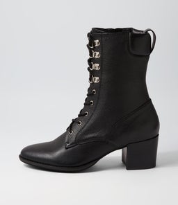 MURNA DJ BLACK BLACK HEEL LEATHER