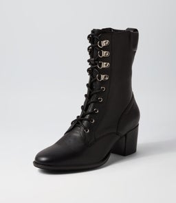 MURNA DJ BLACK BLACK HEEL LEATHER