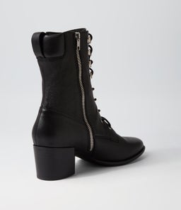 MURNA DJ BLACK BLACK HEEL LEATHER