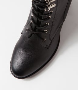 MURNA DJ BLACK BLACK HEEL LEATHER