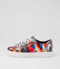 OSLOE DJ BLACK SWIRL WHITE SOLE PATENT LEATHER