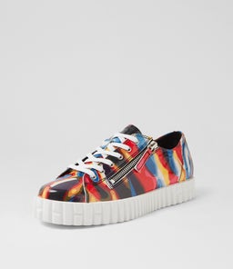 OSLOE DJ BLACK SWIRL WHITE SOLE PATENT LEATHER