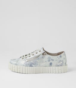 OSLOE DJ IVORY&BLUE FLOWER LEATHER