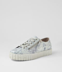 OSLOE DJ IVORY&BLUE FLOWER LEATHER