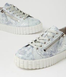 OSLOE DJ IVORY&BLUE FLOWER LEATHER
