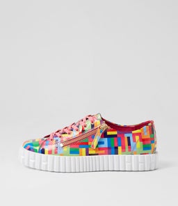 OSLOE DJ PINK STRIPE MULTI PATENT LEATHER