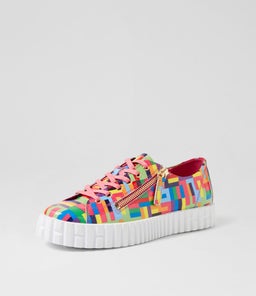 OSLOE DJ PINK STRIPE MULTI PATENT LEATHER