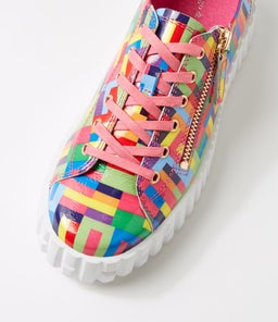 OSLOE DJ PINK STRIPE MULTI PATENT LEATHER