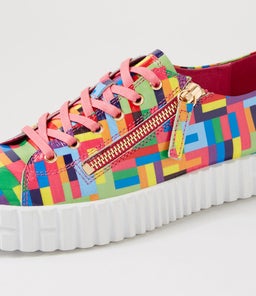 OSLOE DJ PINK STRIPE MULTI PATENT LEATHER