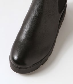 RINNIT DJ BLACK BLACK&BLACK LEATHER SOLE