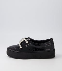 SANDOS DJ BLACK BLACK SOLE PATENT LEATHER