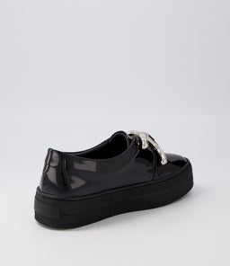 SANDOS DJ BLACK BLACK SOLE PATENT LEATHER