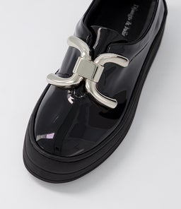 SANDOS DJ BLACK BLACK SOLE PATENT LEATHER
