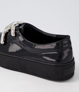 SANDOS DJ BLACK BLACK SOLE PATENT LEATHER