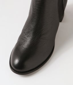 SHOKO DJ BLACK BLACK HEEL LEATHER