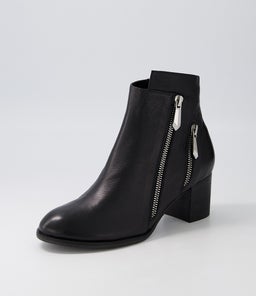SLAINE DJ BLACK BLACK HEEL LEATHER