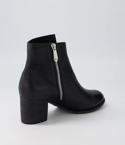 SLAINE DJ BLACK BLACK HEEL LEATHER