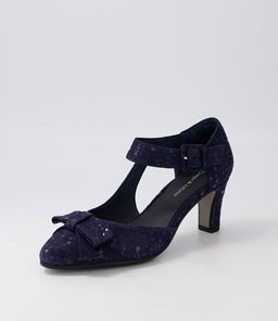 TUNIS DJ NAVY SPARKLE SUEDE