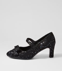 TINAR DJ BLACK SPARKLE SUEDE