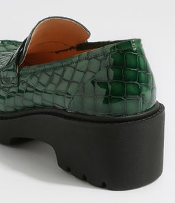 UNICE DJ EMERALD BLACK SOLE PATENT CROC LEATHER