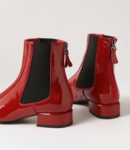 VORIA DJ DK RED PATENT ELASTIC