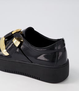 WARSA DJ BLACK BLACK SOLE PATENT LEATHER