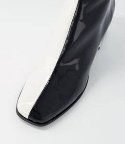WARONI DJ BLACK IVORY PATENT LEATHER
