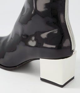 WARONI DJ BLACK IVORY PATENT LEATHER
