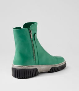 YELIZA DJ EMERALD WHITE&BLACK LEATHER SOLE