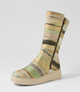 YOGUE DJ KHAKI&BRONZE METALLIC PONY