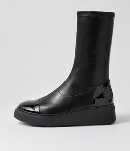 YIGGY DJ BLACK BLACK PATENT STRETCH SMOOTH