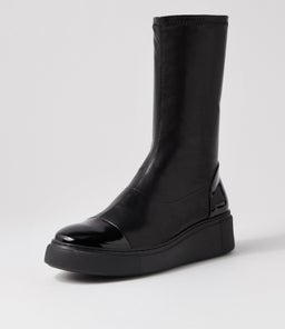 YIGGY DJ BLACK BLACK PATENT STRETCH SMOOTH