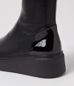 YIGGY DJ BLACK BLACK PATENT STRETCH SMOOTH