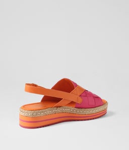 AMES DJ BRIGHT ORANGE FUCHSIA LEATHER