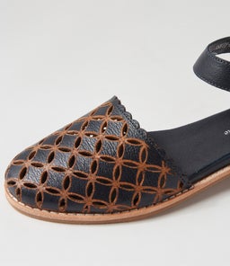 ASHBY DJ NAVY TAN LEATHER