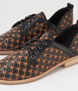 ALLOSIER DJ BLACK TAN LEATHER