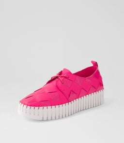 BAXTA DJ HOT PINK WHITE SOLE LEATHER PATENT