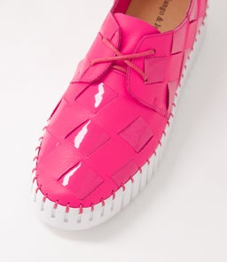 BAXTA DJ HOT PINK WHITE SOLE LEATHER PATENT