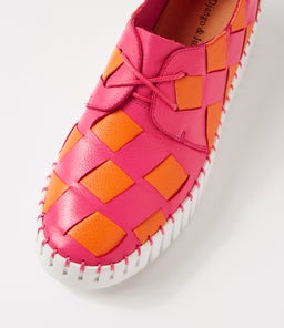 BAXTA DJ FUCHSIA BRIGHT ORANGE LEATHER