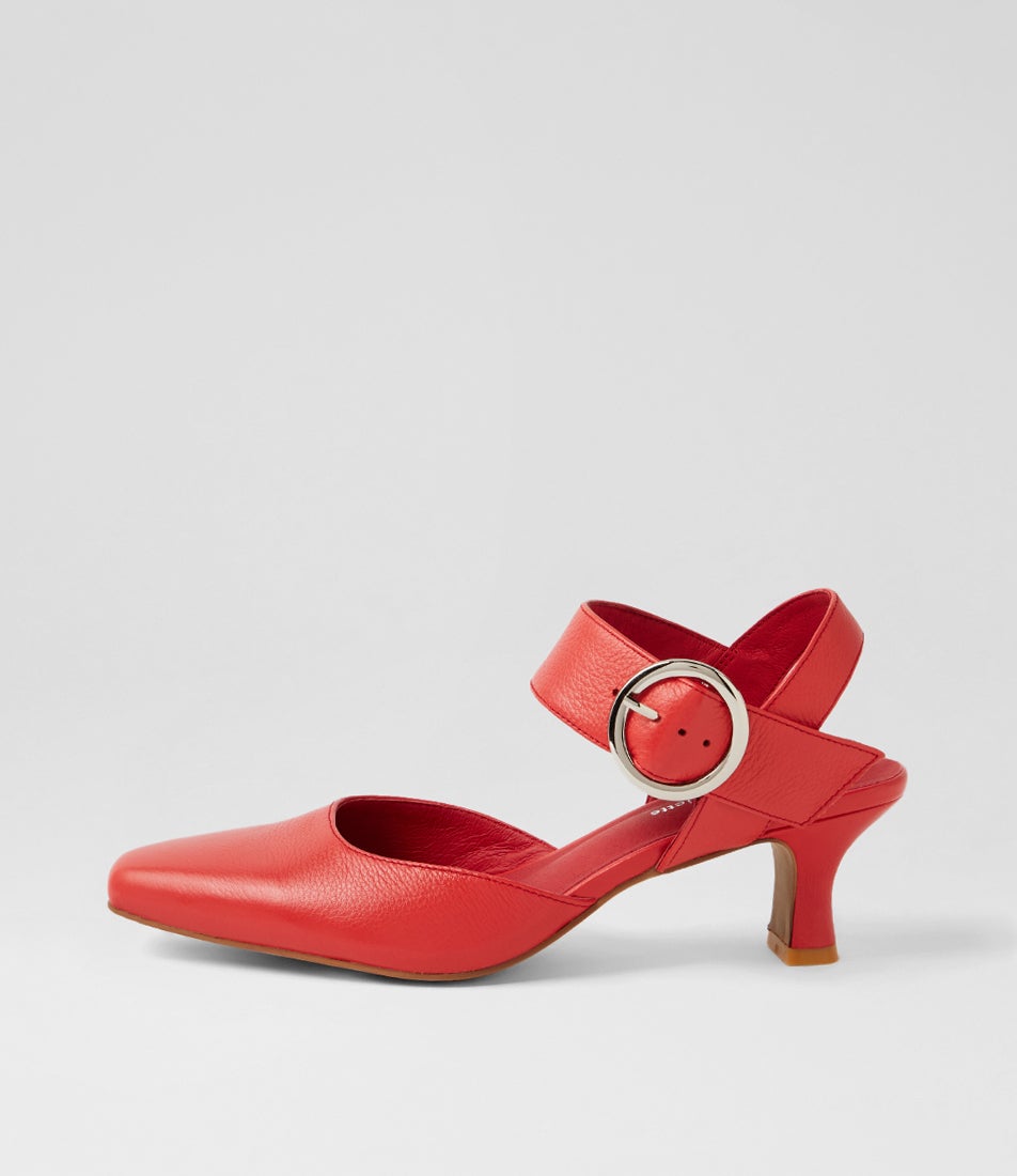 Caris Red Leather Heels Caris Red Leather Heels