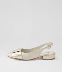 EVENNING DJ GOLD&BEIGE PALE GOLD LEATHER