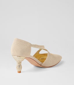 ELECTRIK DJ PALE GOLD SPARKLE FABRIC